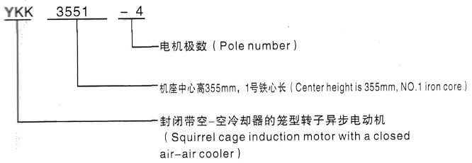 YKK系列(H355-1000)高压YKS4503-6三相异步电机西安泰富西玛电机型号说明